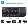HOT Mini 2.4G RF Wireless Keyboard Spanish French Russian English Keyboard Backlight Touchpad Mouse for PC Notebook Smart Tv Box