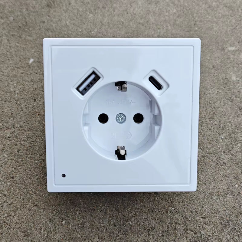 New USB Wall Socket with Sensor Night Light Double USB 5V2A EU Standard Phone Charger JA8