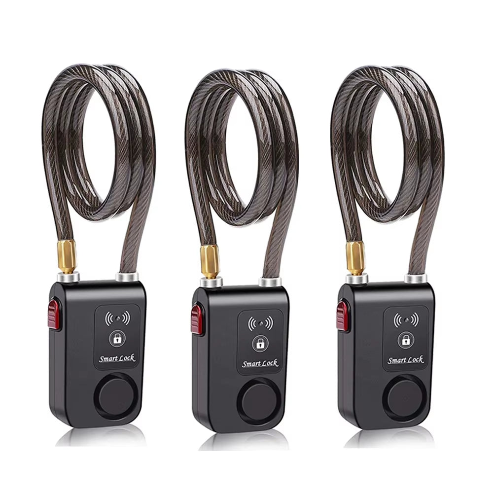 Camluxy Bluetooth Bike Lock Alarm 110Db Security Smart Bike Alarm Lock System Anti-Theft Vibration Alarm for Bicycle Motorcycle