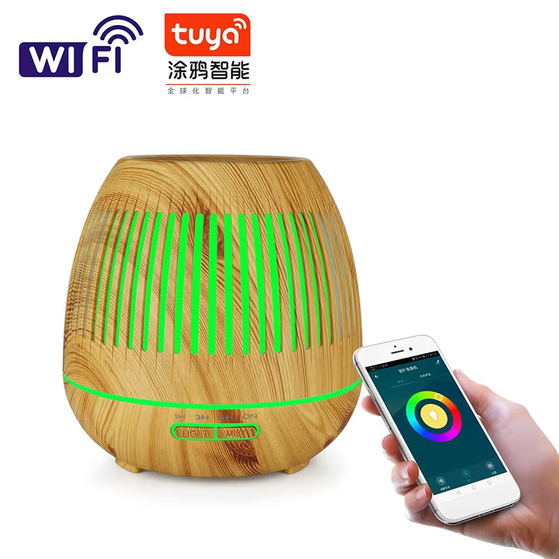 Tuya Wifi Smart Humidifier Essential Oil Diffuser Aromatherapy Ultrasonic Air Humidifiers Aroma Diffuser Work with Google Home