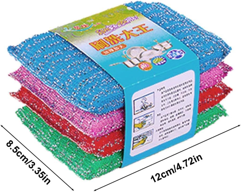 Éponges À Récurer Multi-Usages Pour La Cuisine Éponge En Microfibre Avec Une Forte Puissance De Récurage Pour Nettoyer Sans Effort La Vaisselle, Les Casseroles Et Les Poêles. (Sky Blue One Size)