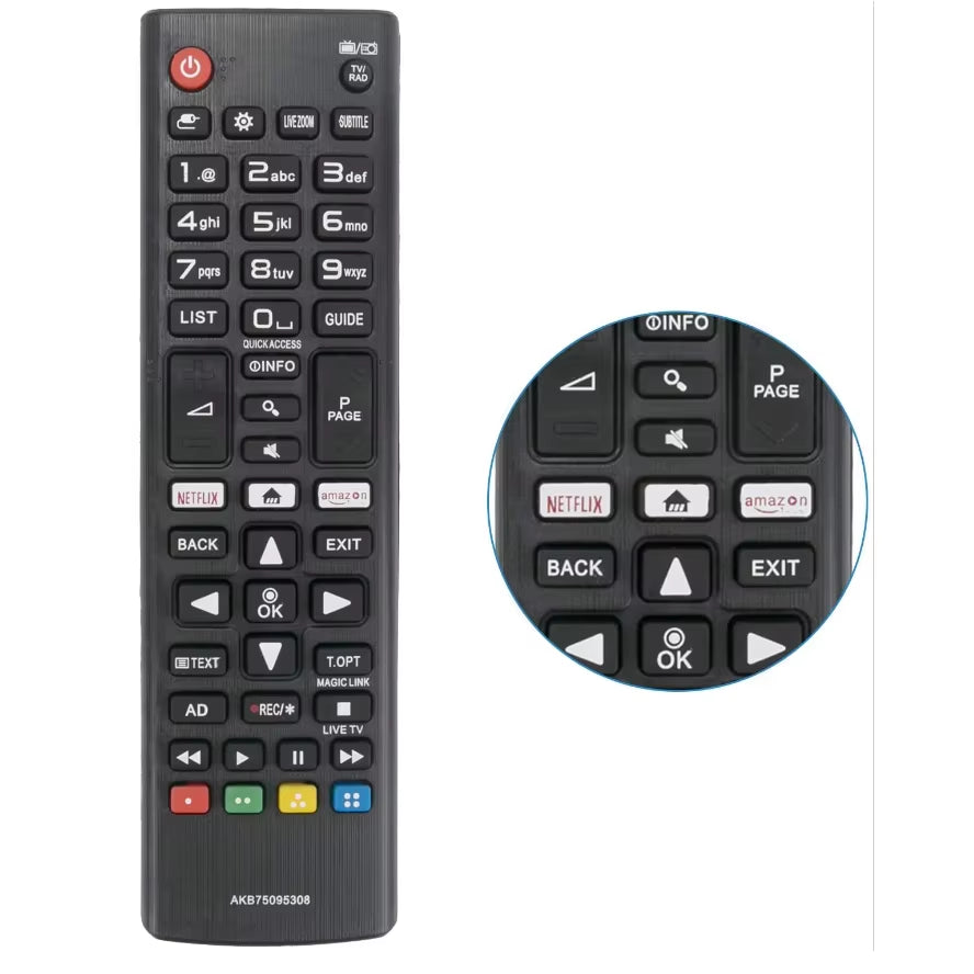 AKB75095308 Remote Control for Smart-Tv-Remote All LCD LED HDTV 3D Smart TV Models
