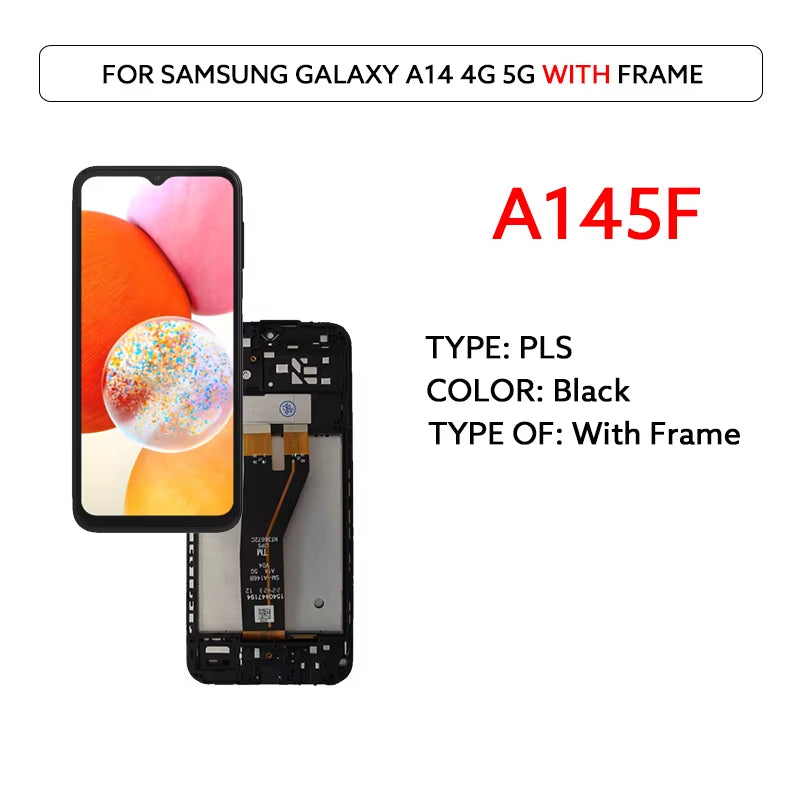 LCD Display for  Galaxy A14 4G 5G A145F A145P A146B A146P A146U LCD Display Touch Screen Digitizer Assembly Panel Replace