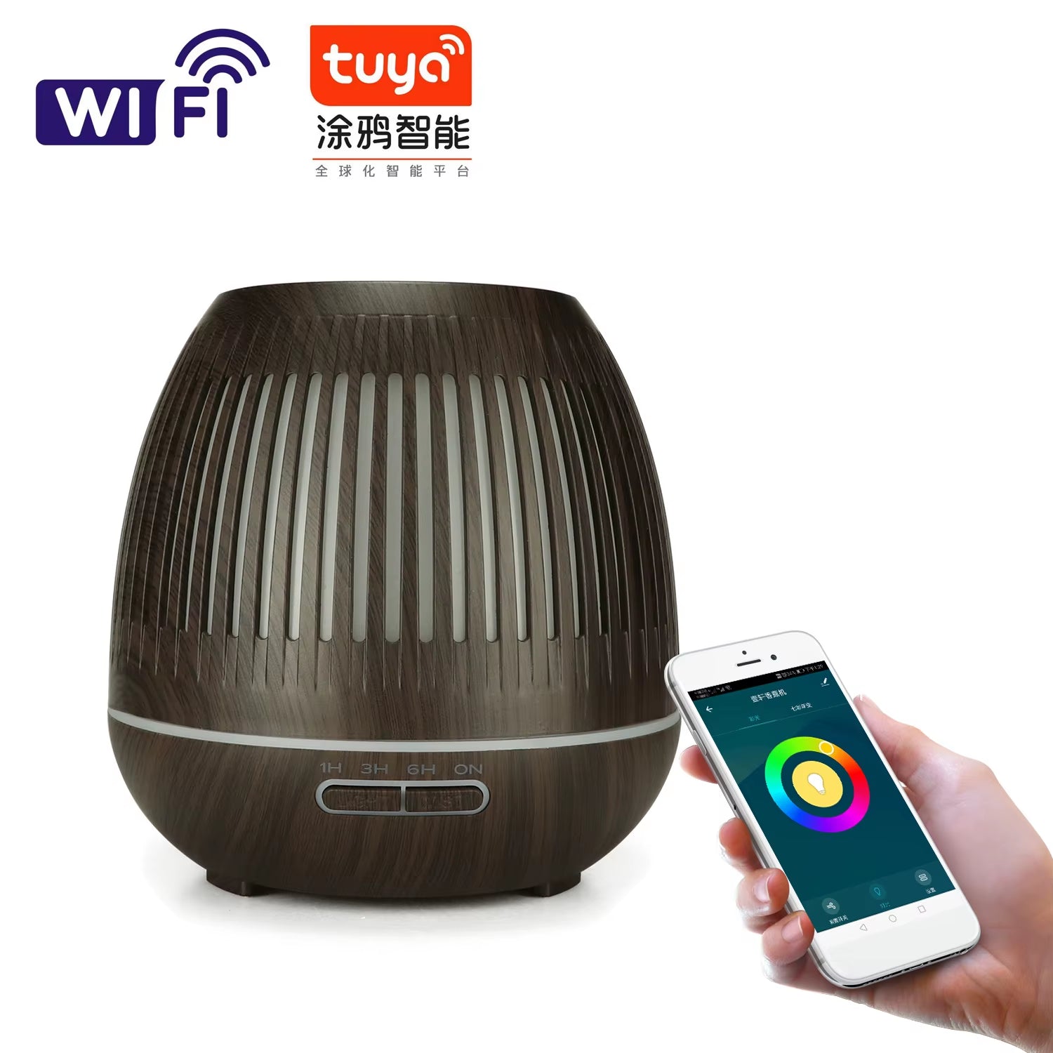 Tuya Wifi Smart Humidifier Essential Oil Diffuser Aromatherapy Ultrasonic Air Humidifiers Aroma Diffuser Work with Google Home
