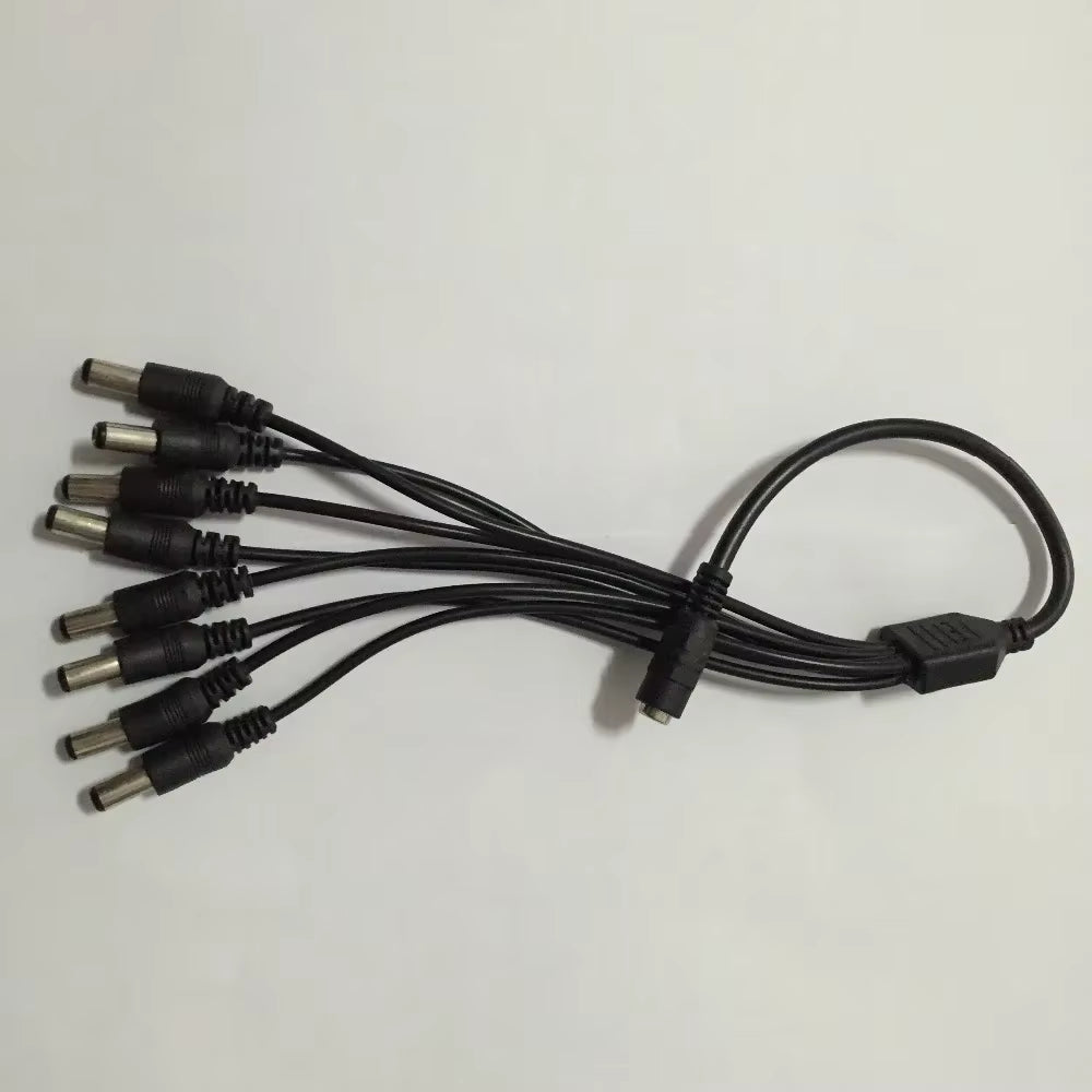 DC 12V 5A Power Supply Adapter + 8 Split Power Cable for CCTV Security Camera DVR Analog AHD TVI CVI Camera DVR Systems