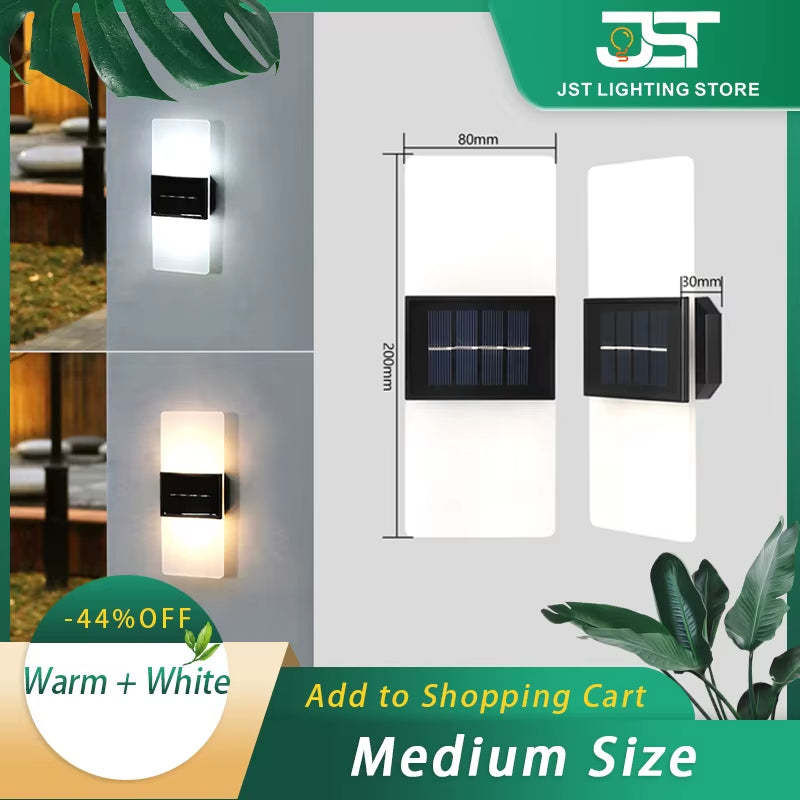 Solar LED Wall Light Outdoor Waterproof Villa Simple Modern Decoration Exterior Wall Balcony Aisle Terrace Light Solar Lamp
