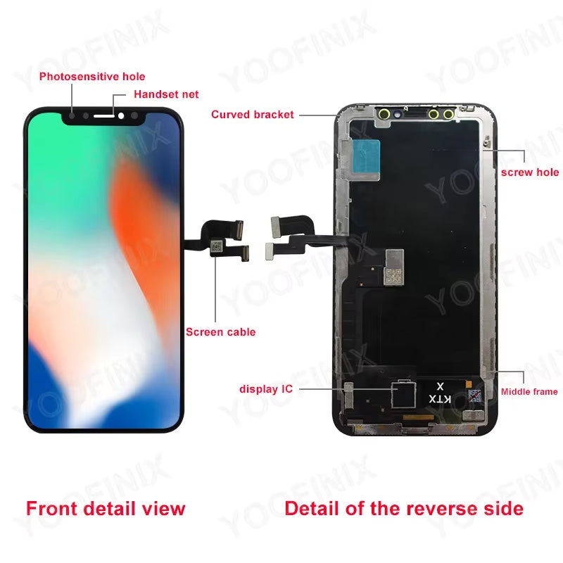 Choice OLED for  X XR XS MAX 11 11 Pro 12Pro 12 LCD Display Screen Digitizer for  12 Mini 13 14 Pro Max 15 Incell