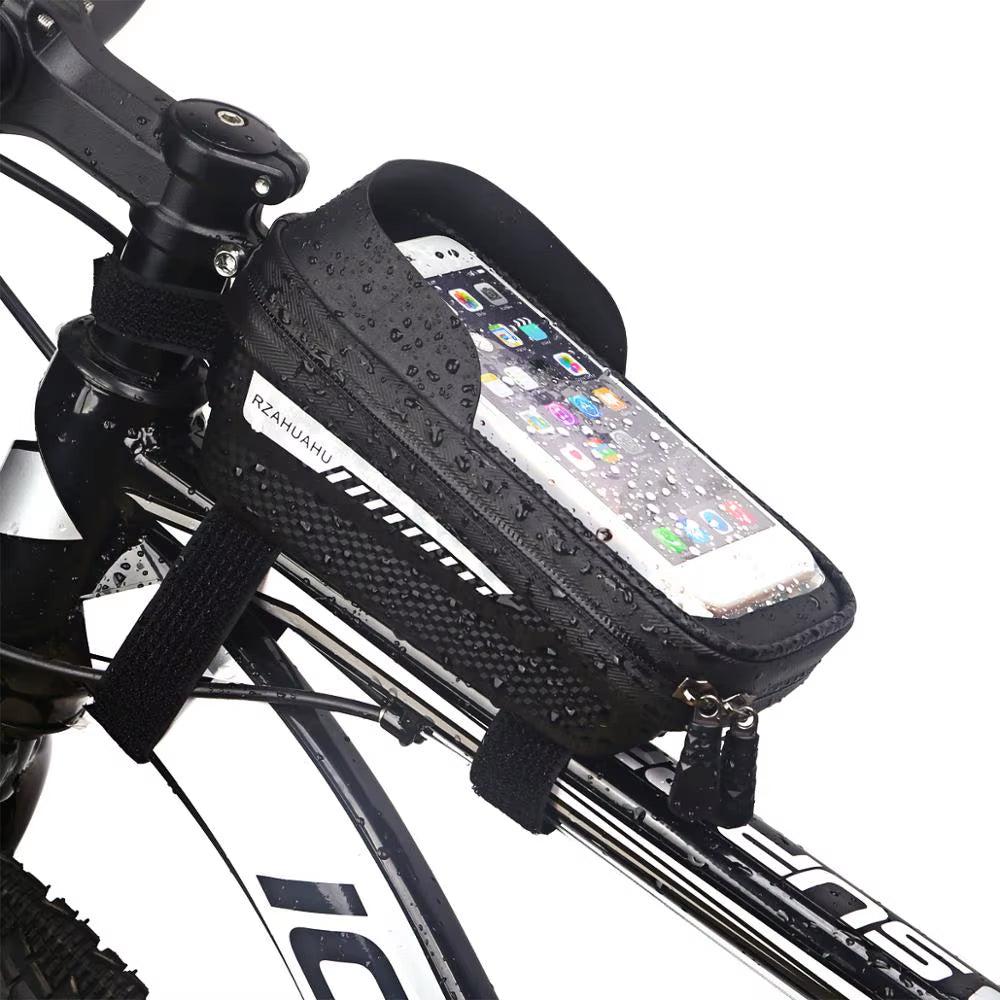 B-SOUL Cycling Bicycle Bike Head Tube Handlebar Cell Mobile Phone Bag Case Holder Screen Phone Mount Bags Case for 6.5In