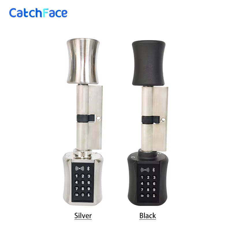 Ttlock Bluetooh Cylinder Smart Lock Remote Control Keyless Electronic Door Lock APP Wifi Digital Code RFID Card Lock