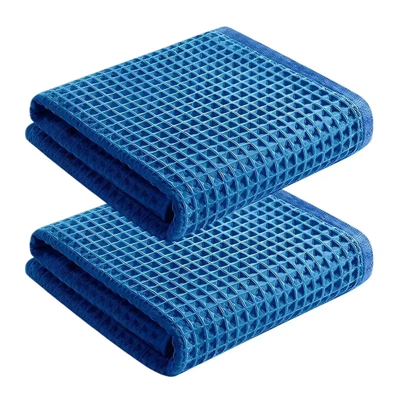 Water Drying Car Towel Microfiber Window Clean Wipe Auto Detailing Waffle Weave Car Wash Towel Glass Cleaning for Kitchen Bath