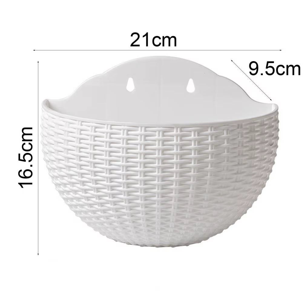 Flower Pot Exquisite Wall-Mounted Plastic Wall Hanging Basket Flowerpot for Outdoor Garden Balcony Planter Bucket Home Decor New