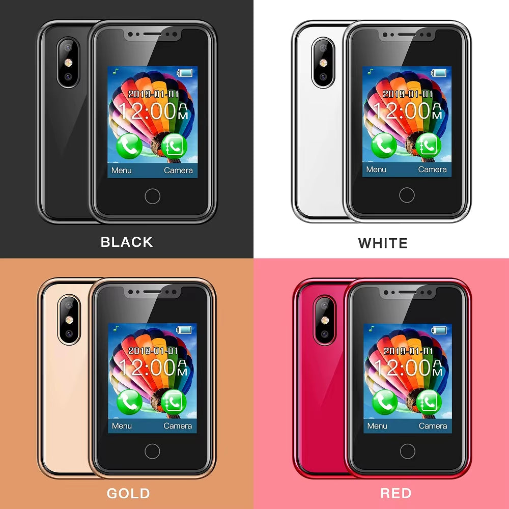 New 8XR Mini Super Small Mobile Phone 1.77 Inch Touch Screen 2G GSM Dual SIM Card MTK6261D 350Mah Bluetooth Cellphone