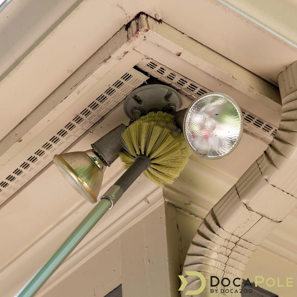 DOCA Telescoping Pole 5-12 Ft - Extension Pole for Cleaning, Feather Duster, Window Washing Kit, Paint Roller, Window Squeegee - High Reach Extendable Kit for Indoor & Outdoor - Cobweb Duster