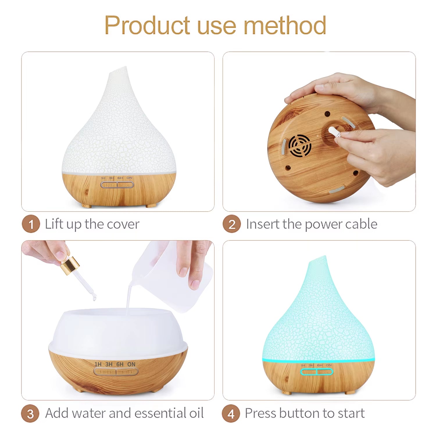 Tuya Wifi Smart Humidifier Essential Oil Diffuser Aromatherapy Ultrasonic Air Humidifiers Aroma Diffuser Work with Google Home