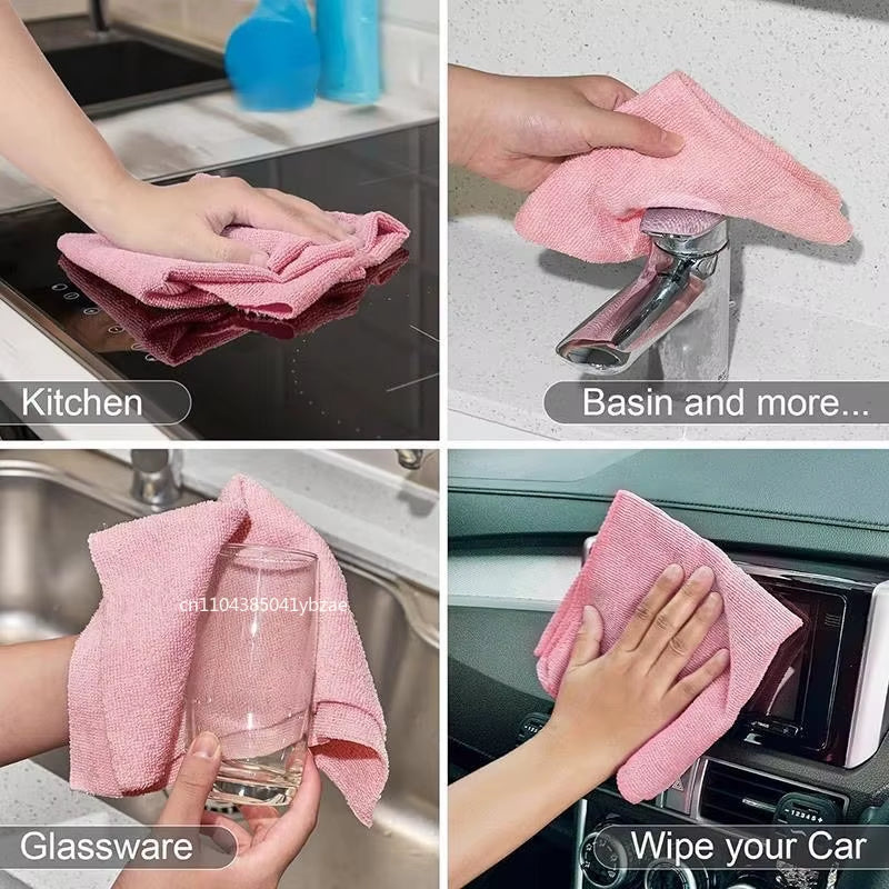 Reusable Cleaning Wipe Household Kitchen Cloth Microfiber Towel Rolls Dish Rags Wash Paper Towel Replacement 1 Roll of 20 Sheets