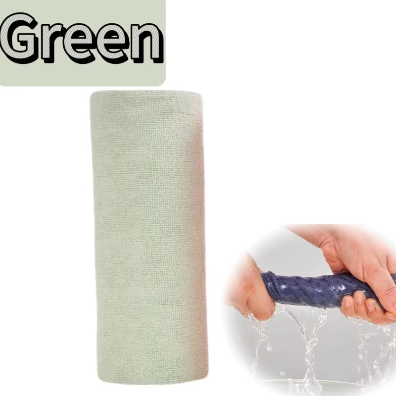 Reusable Cleaning Wipe Household Kitchen Cloth Microfiber Towel Rolls Dish Rags Wash Paper Towel Replacement 1 Roll of 20 Sheets