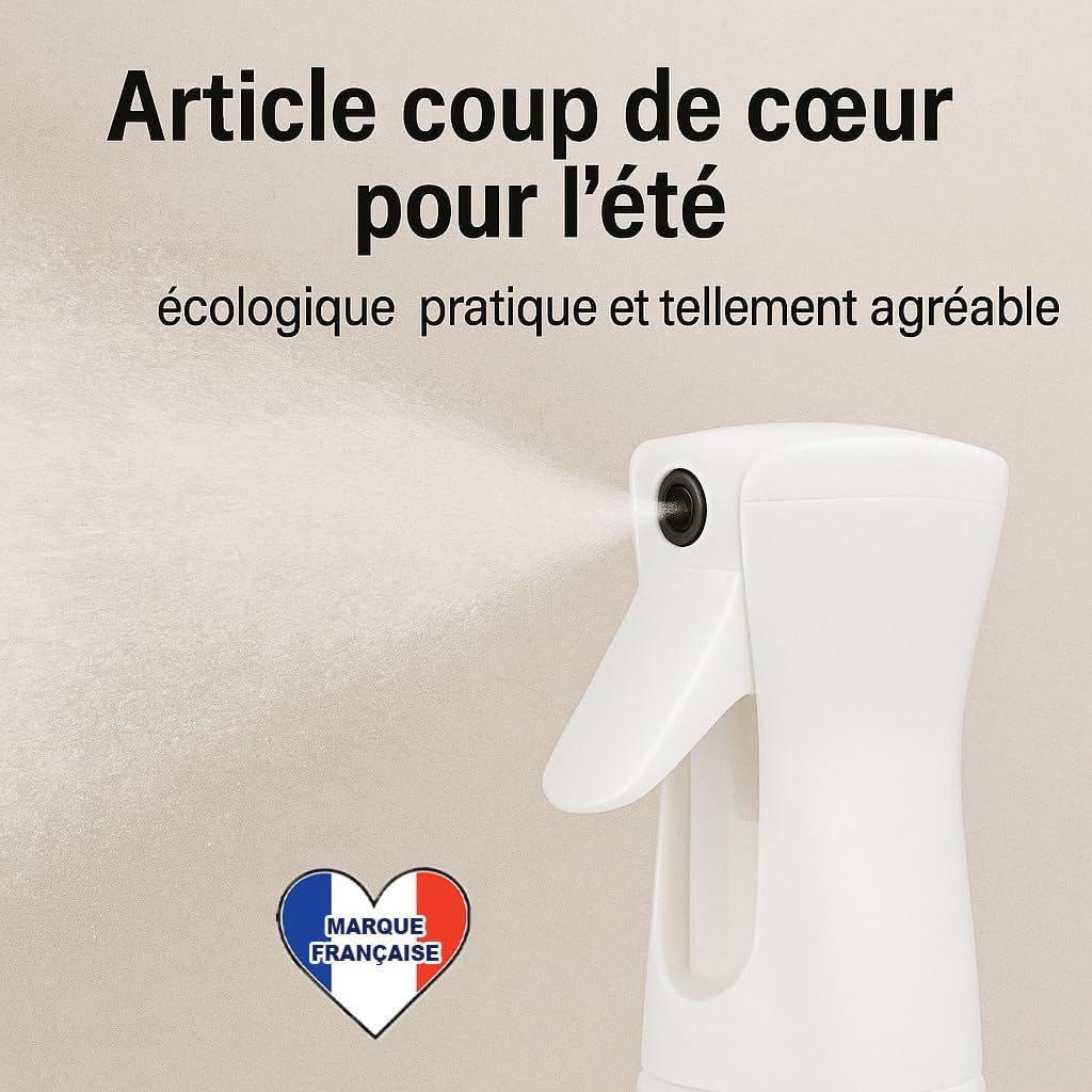 Brumisateur D’Eau Rechargeable – Vaporisateur Cheveux - Brumisateur Rechargeable 300 Ml - Brumisateur Visage - Vaporisateur Rechargeable (Blanc 300Ml)