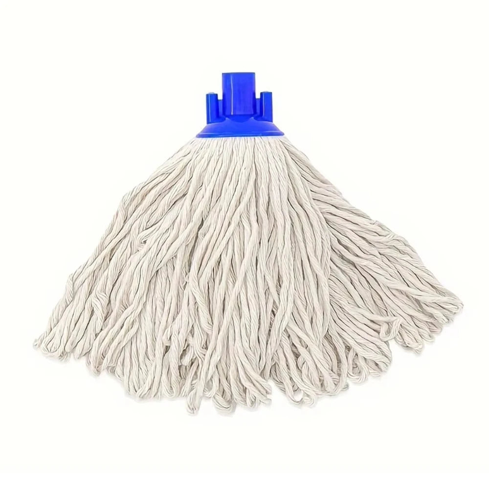 1 Commercial Heavy-Duty Industrial Cotton Circular Mop with 47 Inch Handle White for Floor Cleaning