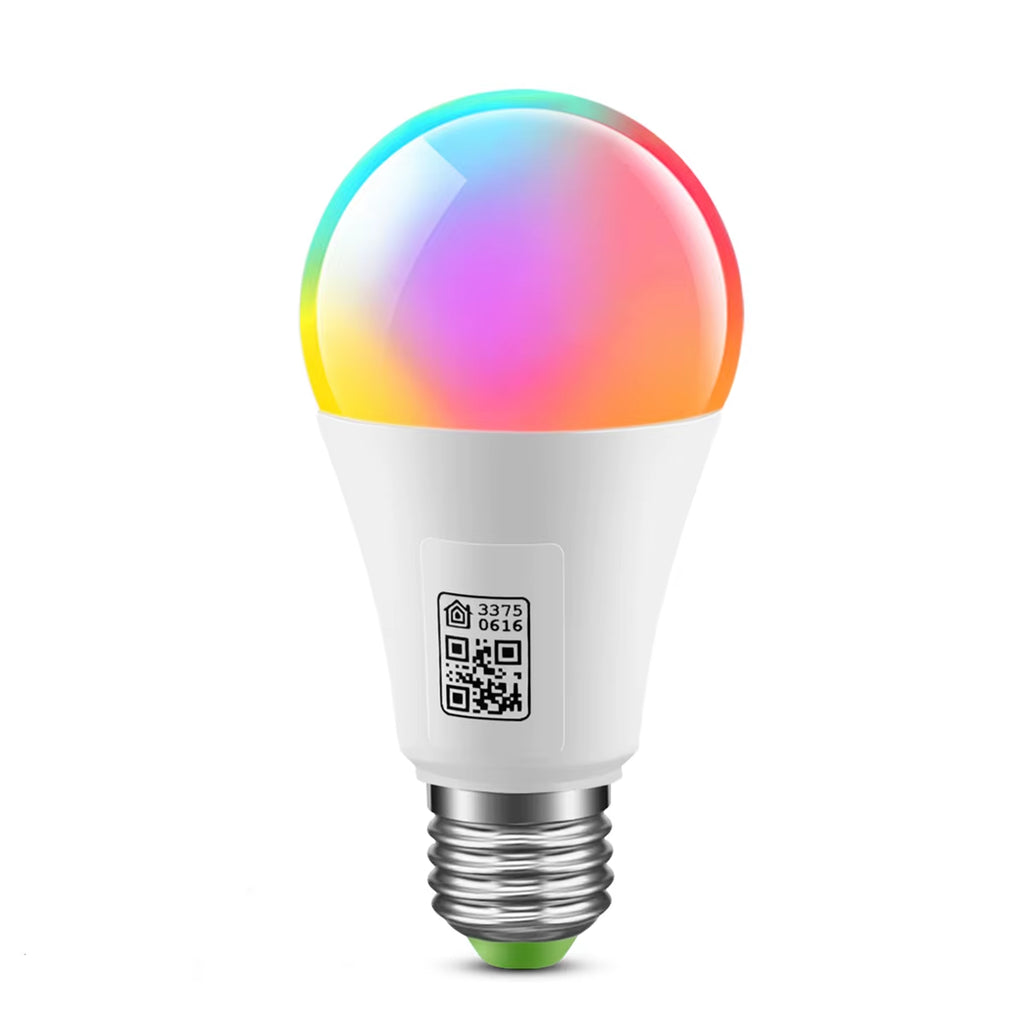 Wifi Smart LED Bulb E27 9W RGBCW Siri Voice Control Dimmable Night Light Work with Apple Homekit/Google Assistant/Alexa Echo
