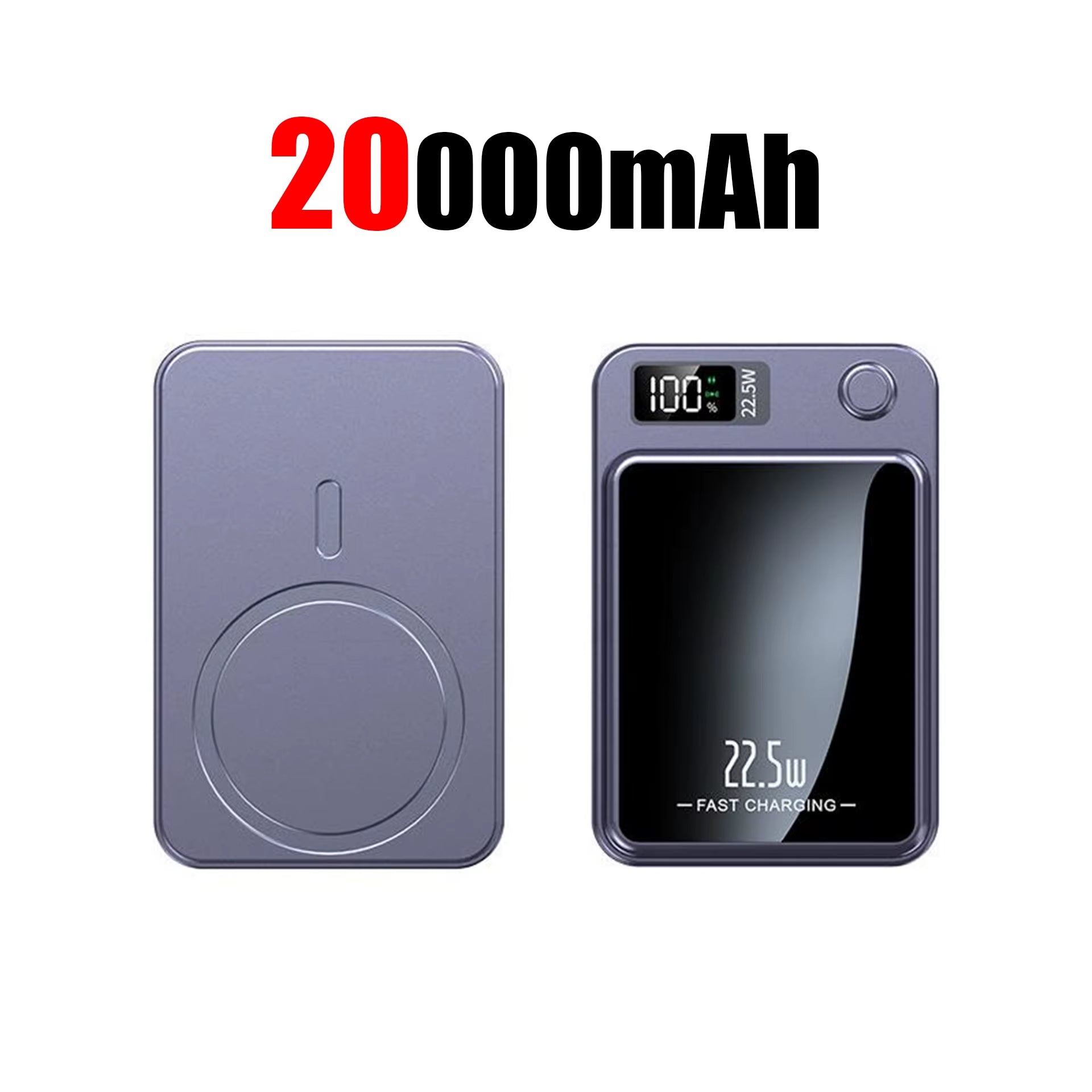 100000Mah Magnetic Power Bank Wireless Fast Charger for Magsafe Portable Auxiliary Battery for Iphone Huawei Samsung 2025