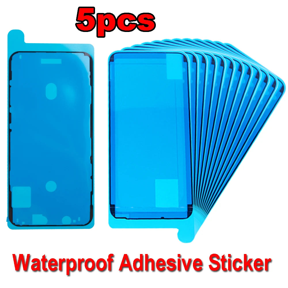 5Pcs Brand Waterproof Sticker for Iphone 6S 7 8 plus X XR XS 11 12 13 14 15 Pro MAX MINI Adhesive Pre-Cut LCD Screen Frame Tape