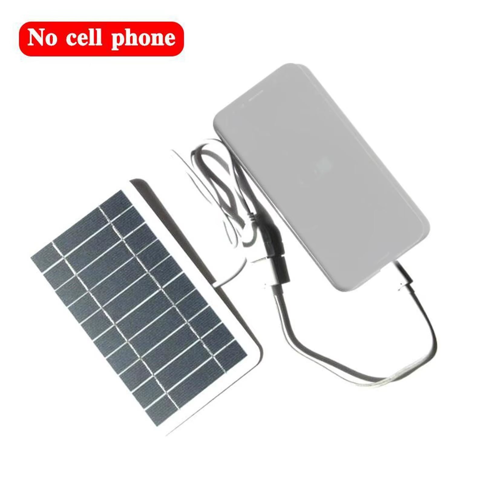 Usb Solar Charger Panel 5V 2W Solar Plate with USB Safe Charge Stabilize Battery Charger for Power Bank Phone Camping Home