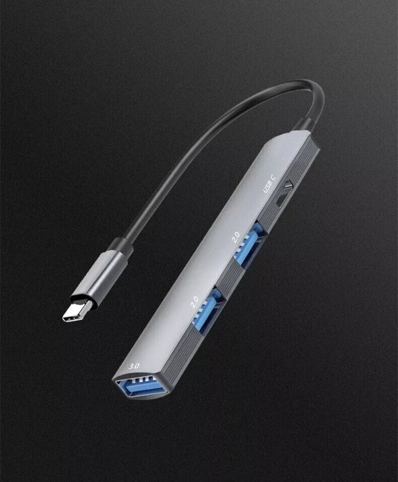 Adapter USB C HUB Type 4Port High Speed Multi USB Splitter for PC Laptop Macbook