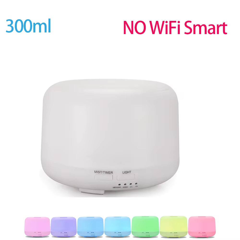 Tuya Wifi Smart Humidifier Essential Oil Diffuser Aromatherapy Ultrasonic Air Humidifiers Aroma Diffuser Work with Google Home