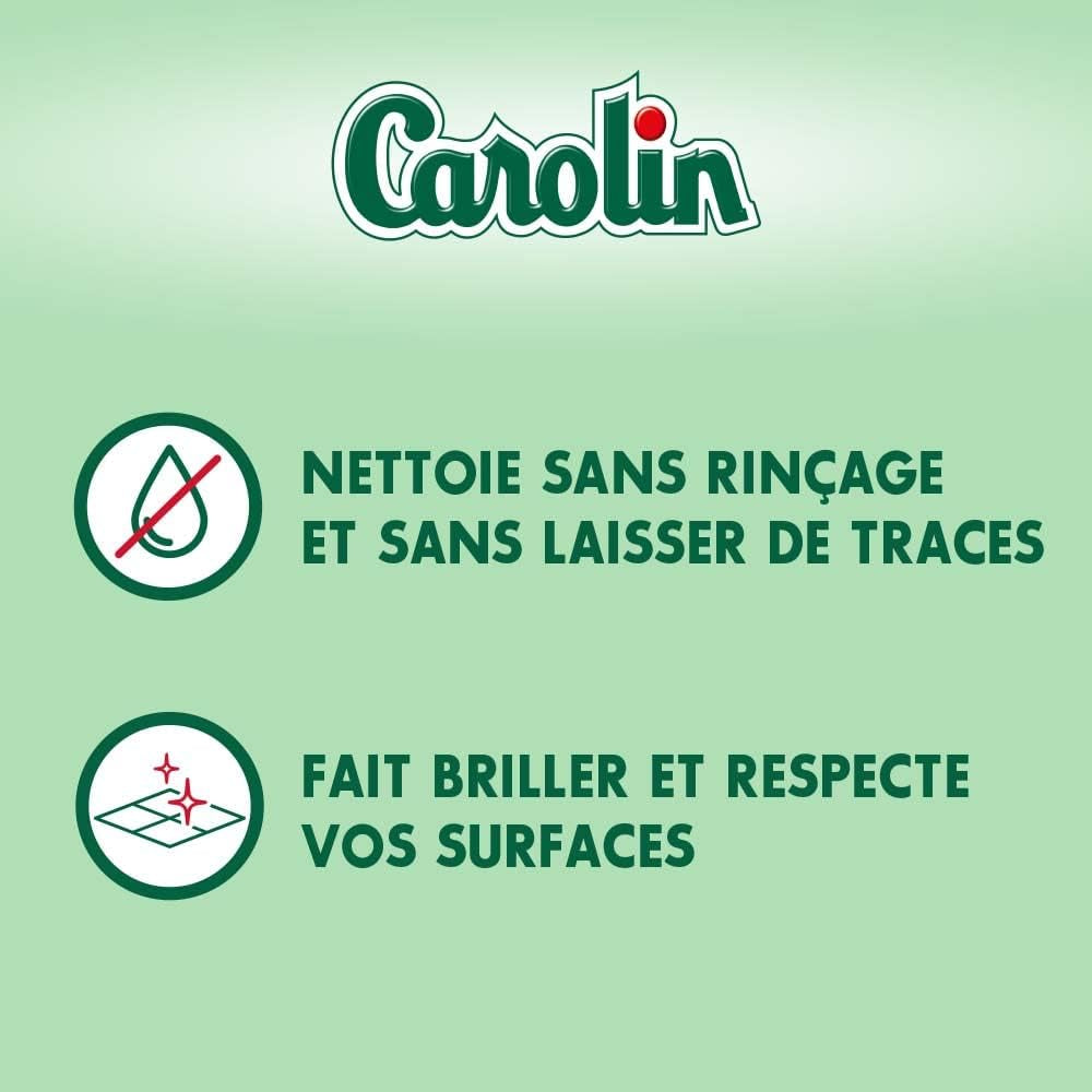 Carolin Nettoyant Multi-Surfaces Huiles Essentielles Anti-Bactérien Sans Javel Eucalyptus Et Arbre À Thé 1 L