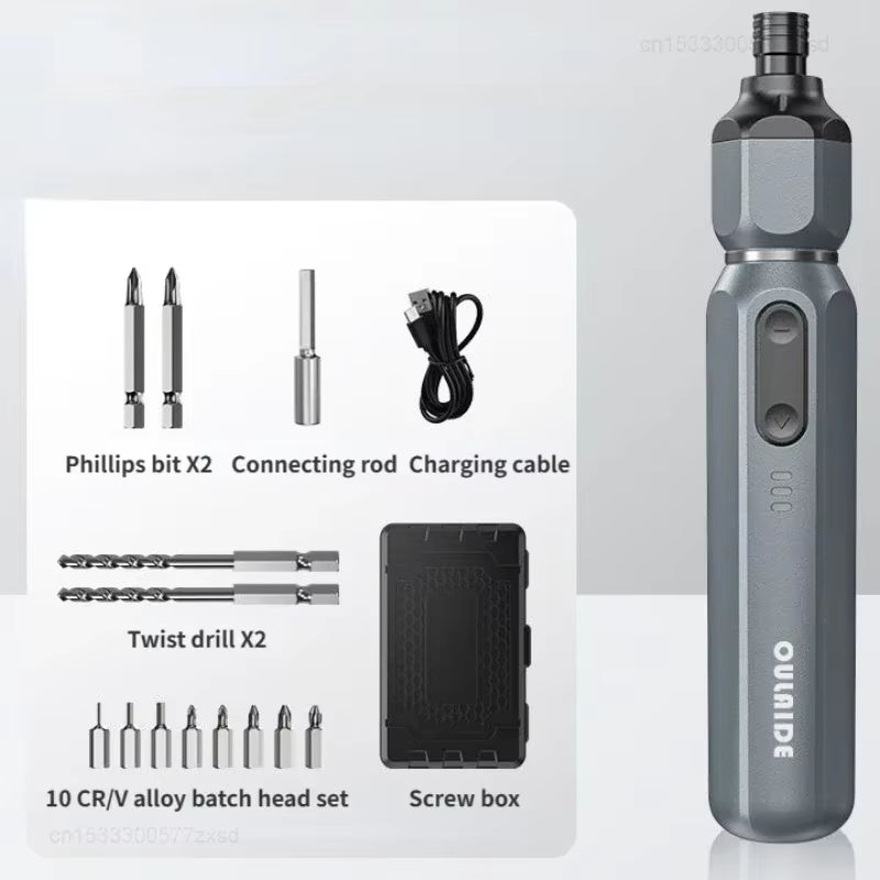 Xiaomi OULAIDE Electric Screwdriver Set Lithium Battery Rechargeable Household Maintenance Repai Mini Portable Rechargeable Tool