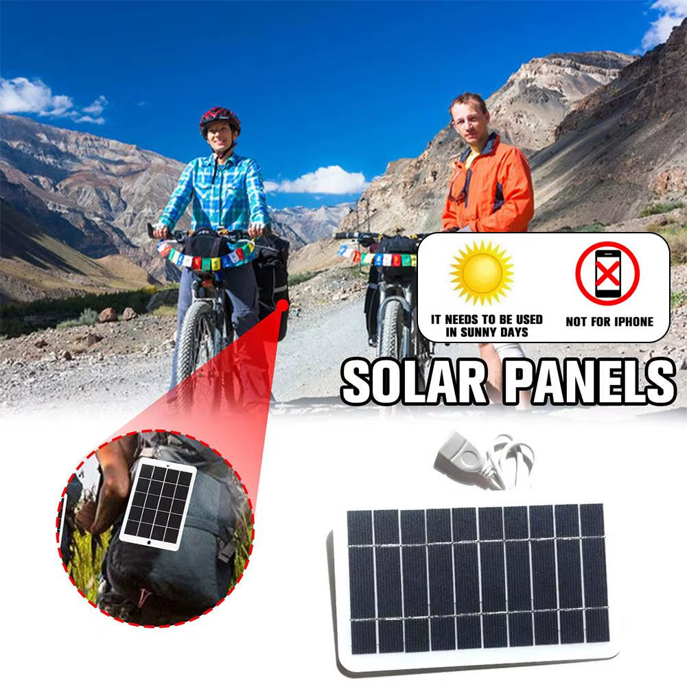 Usb Solar Charger Panel 5V 2W Solar Plate with USB Safe Charge Stabilize Battery Charger for Power Bank Phone Camping Home
