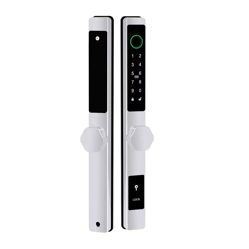 Waterproof Ttlock APP Remote Control Fingerprint Password Card Lock Bridge-Cut Aluminum Alloy for Outdoor Pull Push Sliding Door