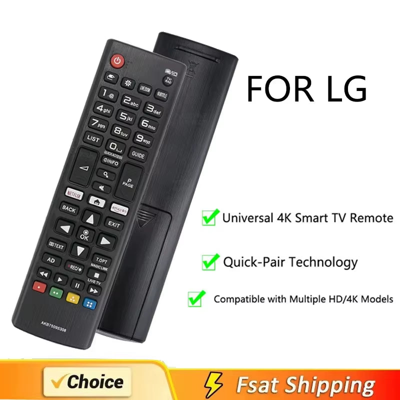 AKB75095308 Remote Control for Smart-Tv-Remote All LCD LED HDTV 3D Smart TV Models
