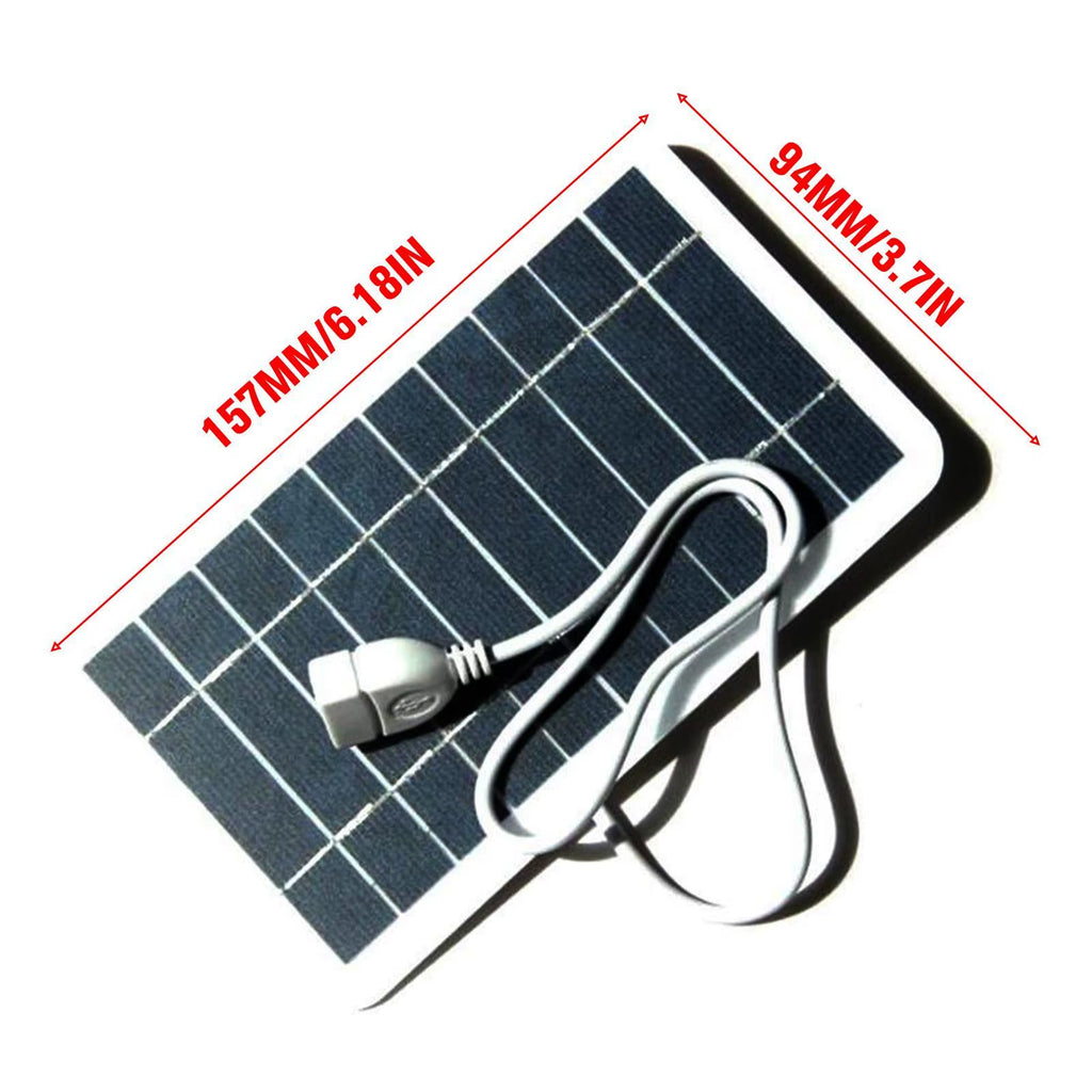 Usb Solar Charger Panel 5V 2W Solar Plate with USB Safe Charge Stabilize Battery Charger for Power Bank Phone Camping Home