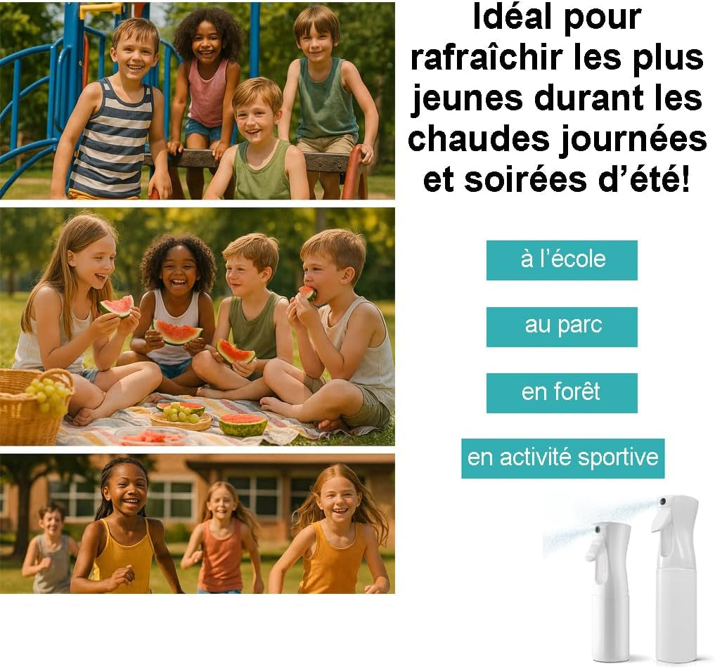 Brumisateur D’Eau Rechargeable – Vaporisateur Cheveux - Brumisateur Rechargeable 300 Ml - Brumisateur Visage - Vaporisateur Rechargeable (Blanc 300Ml)