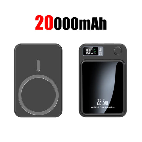 100000Mah Magnetic Power Bank Wireless Fast Charger for Magsafe Portable Auxiliary Battery for Iphone Huawei Samsung 2025