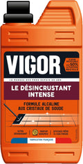 Vigor - Désincrustant Intense | Formule Alcaline Aux Cristaux De Soude | Ultra-Dégraissant | Parfum Agrumes | Fabrication Française | 1L